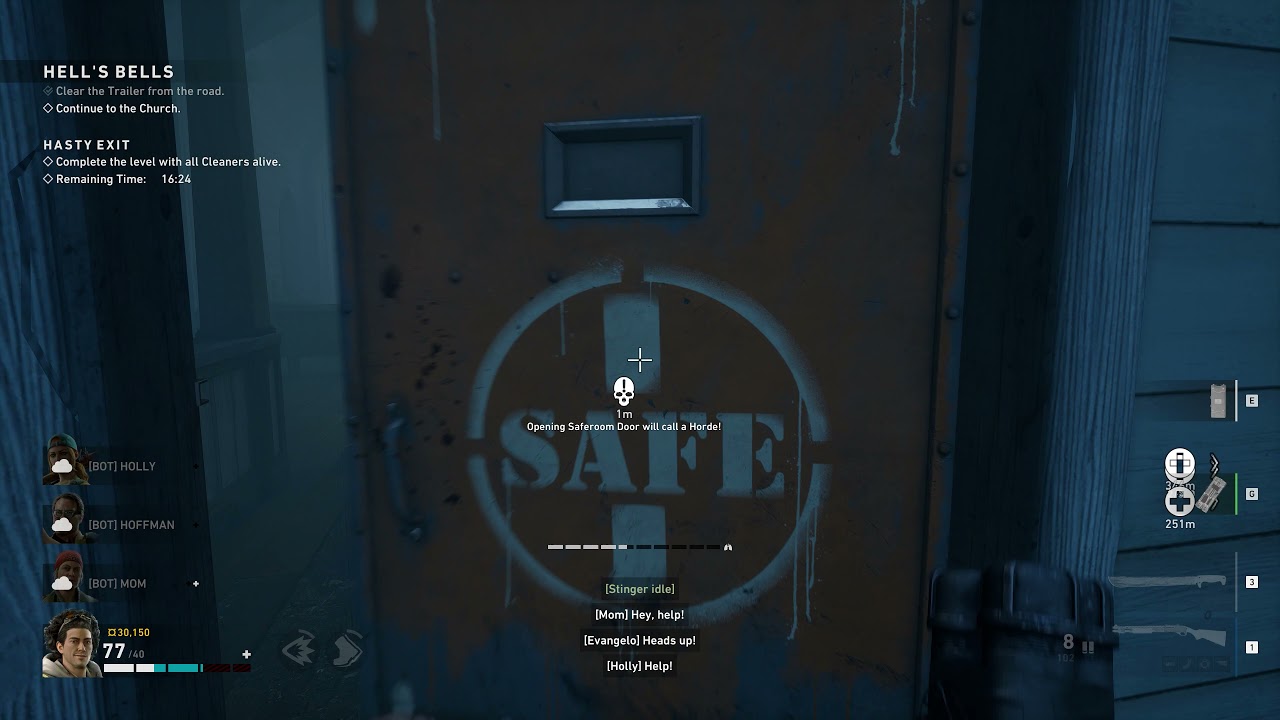 [Back 4 Blood] Solo Running to the Church - Hell's Bells on Nightmare (Act 4-2) + Testing Solo Strat