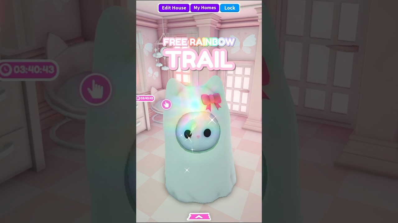 FREE RAINBOW TRAIL EFFECT in Adopt Me! 🌈 #adoptme #adoptmeshorts #adoptmepets #roblox #rainbow