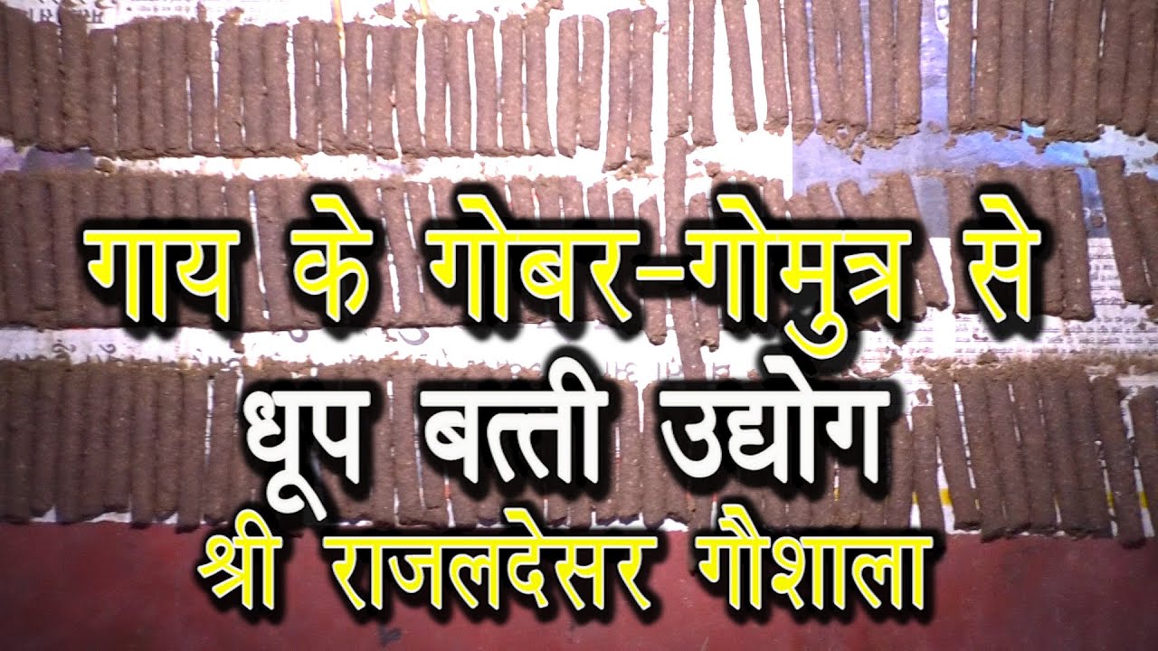 गाय के गोबर-गोमूत्र से सुगन्धित धूप बत्ती उद्योग- गोशाला ने किया नवाचार|| गोबर गोमूत्र धुप बत्ती