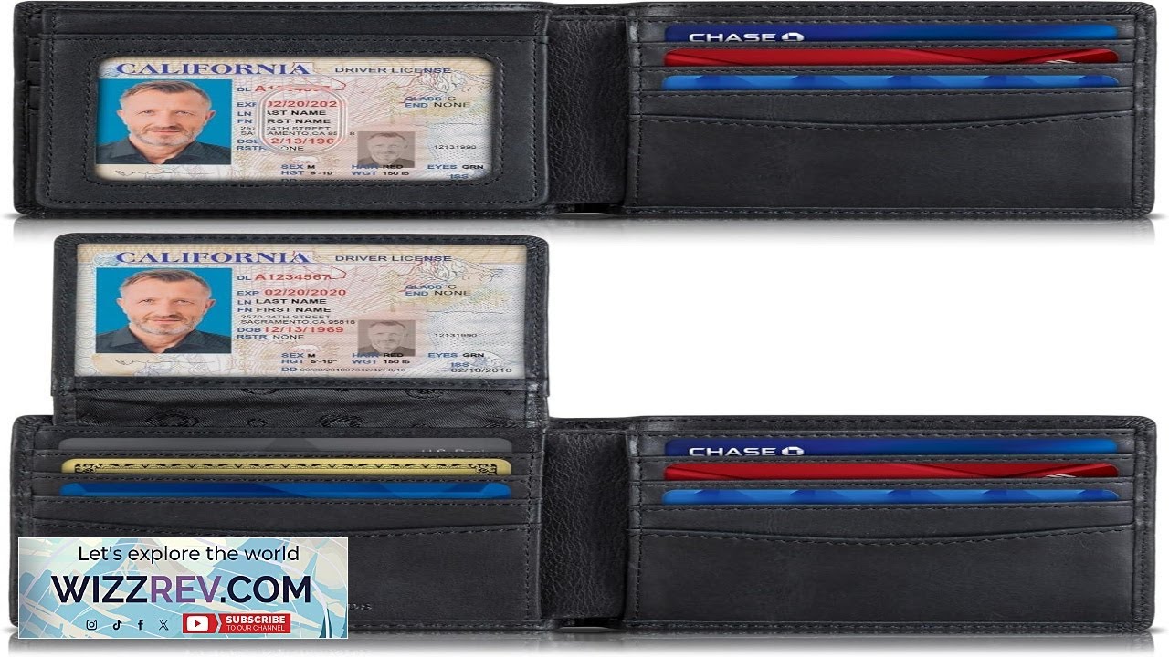 SERMAN BRANDS 2 ID Window Wallet for Men RFID Blocking Leather Bifold Review