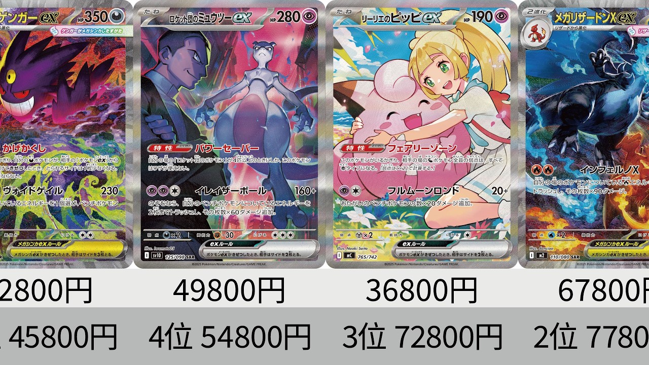 【ポケカ】いろいろ高騰！ピカチュウやばすぎ！2025 & 2026年SAR全種販売価格ランキング！ 26年1月【Pokemon TCG】All SAR in 2025 ranking.