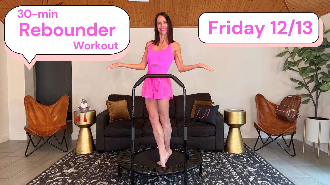 Beginner Level 30-Minute Rebounder Workout | Lymphatic Health, Muscle Building & Cardio | 12/13