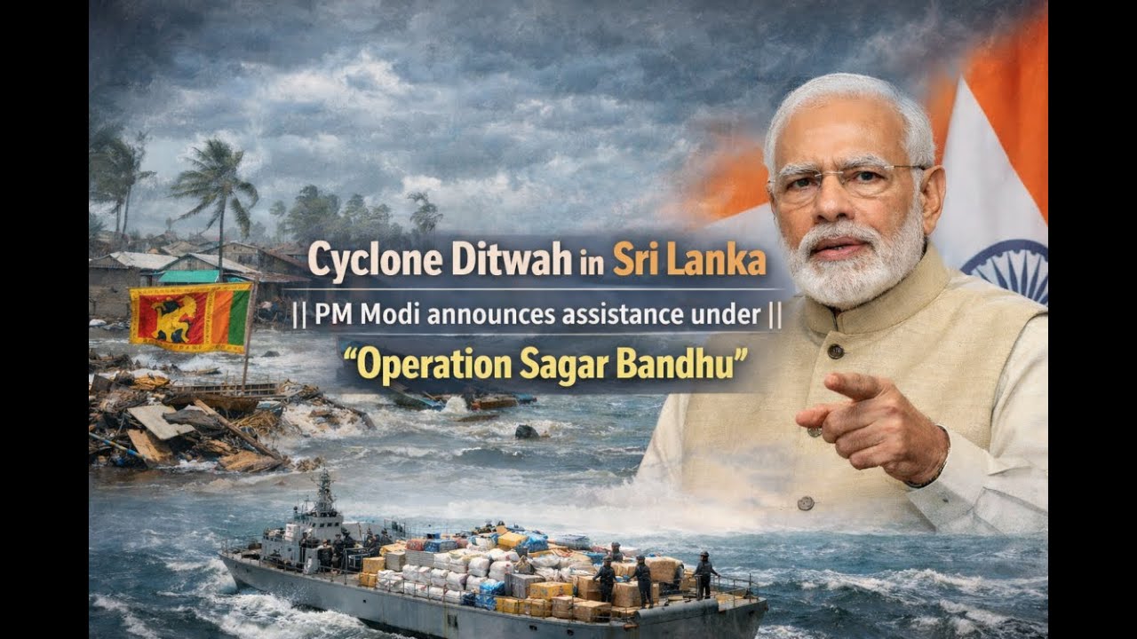 Cyclone Ditwah in Sri Lanka || PM Modi announces assistance under' Operation Sagar Bandhu ||