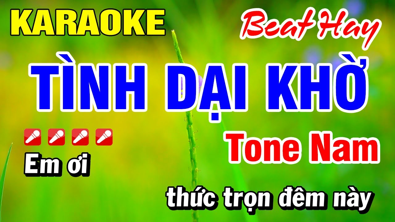 Karaoke Tình Dại Khờ - Ngọc Sơn (Beat Hay) Cm Tone Nam Nhạc Sống | Hoài Phong Organ