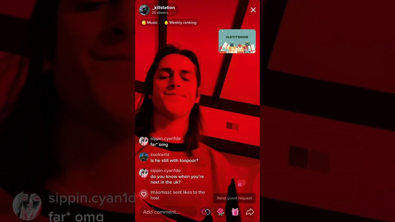 Killstation singing Paralax (Video from TikTok Live 16.12.2021)