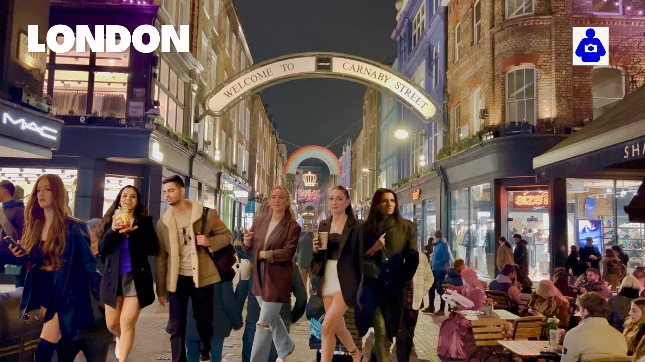 London Winter Walk 🇬🇧 Busy Oxford Street, Carnaby Street to Piccadilly Circus | London Walking Tour