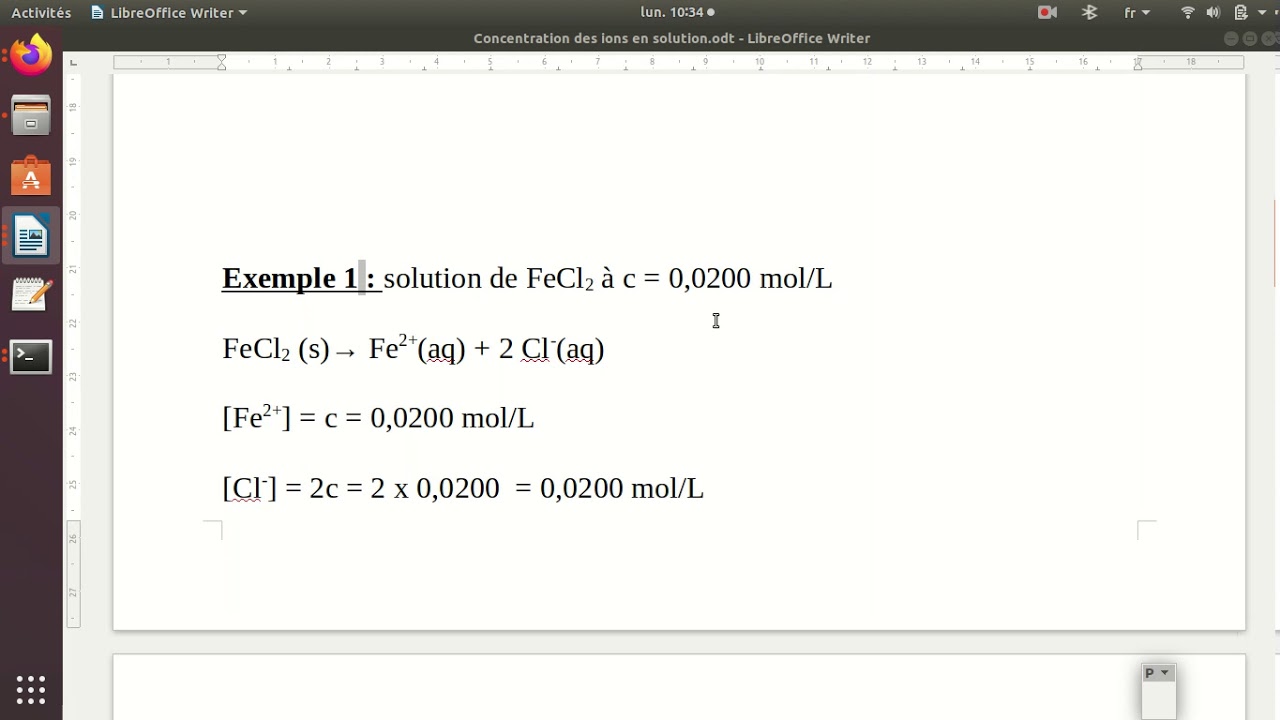 Comment calculer la concentration des ions en solution?