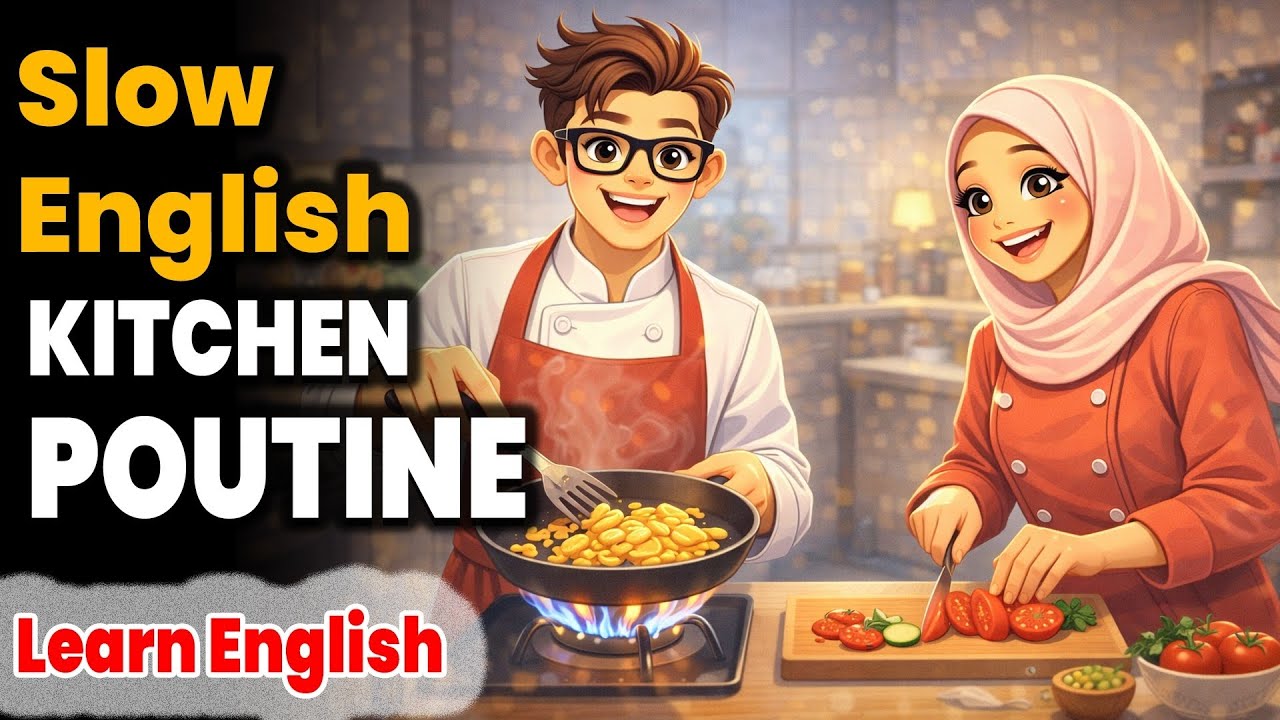 Kitchen Routine 🍳 | Easy English Conversation for Beginners