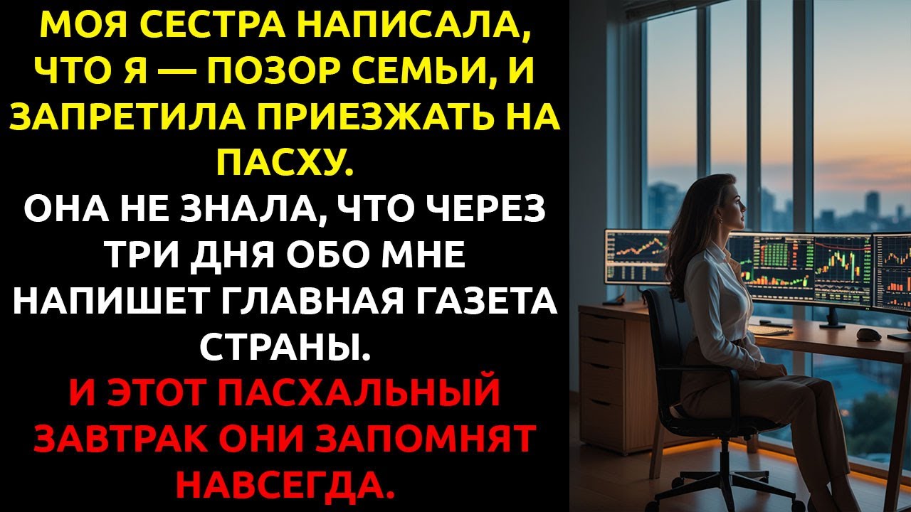 Моя сестра ЗАПРЕТИЛА мне приезжать на Пасху — и не знала, что этим подписывает себе ПРИГОВОР.