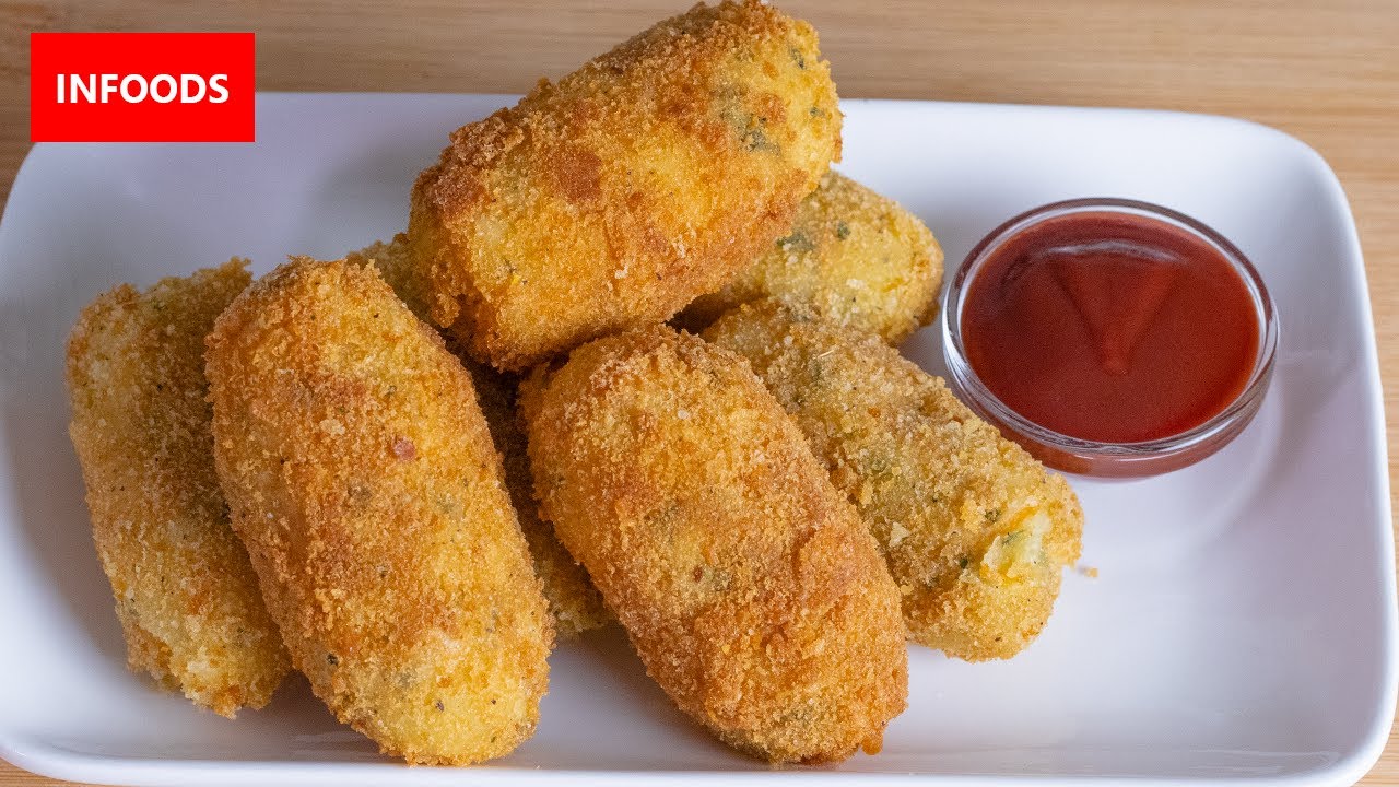 Potato Croquettes Recipe | How to Cook Potato Croquettes | Simple Potato Snack Recipe | Infoods
