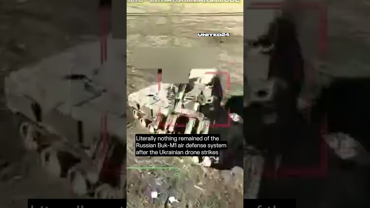 Ukrainian Drones Destroyed Russian Buk-M1 System #warinukraine