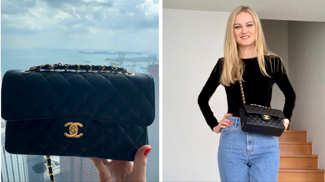 Small Chanel classic flap bag reveal | Medium Chanel classic flap bag wear and tear