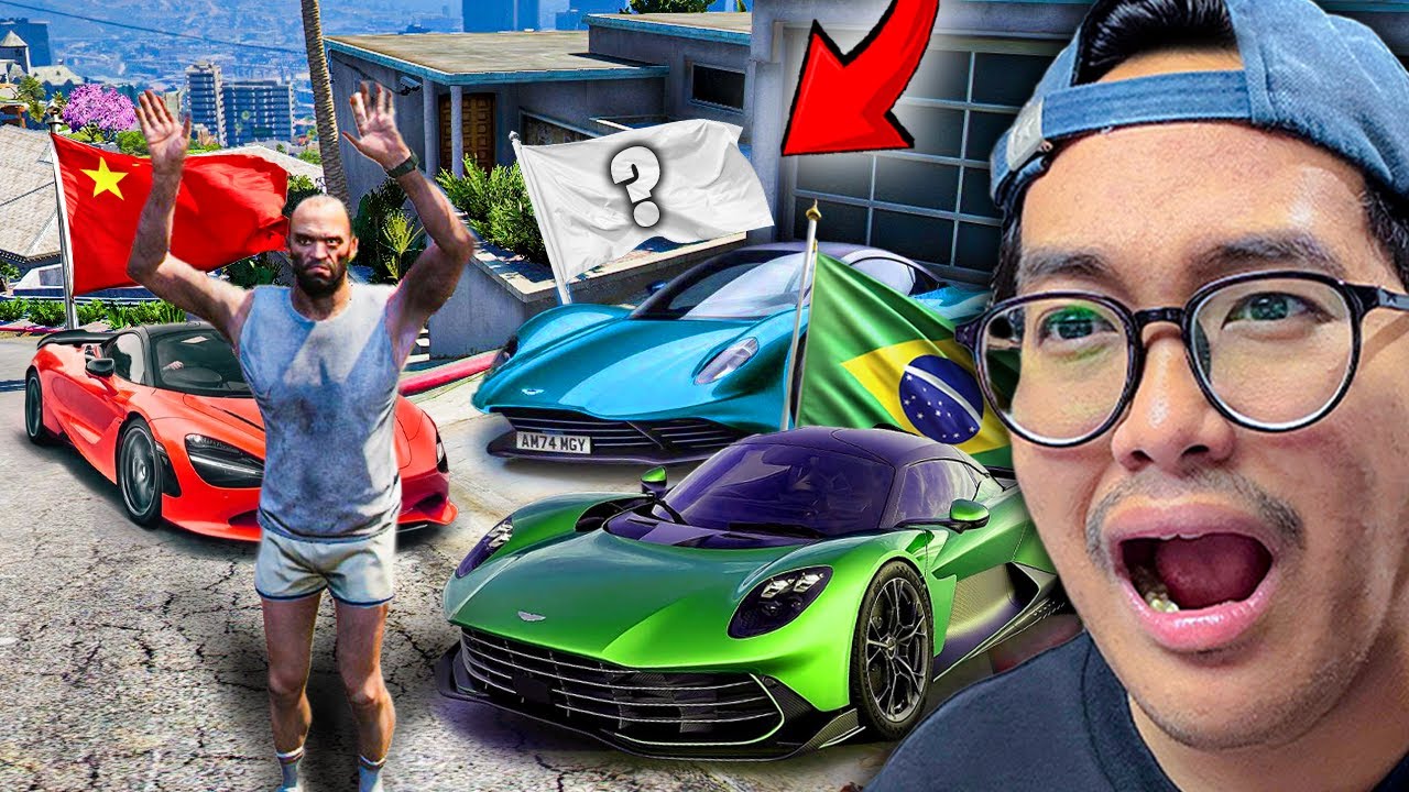 Gua Mencuri SUPERCAR TERLANGKA Setiap NEGARA di GTA 5! (KEREN PARAH)