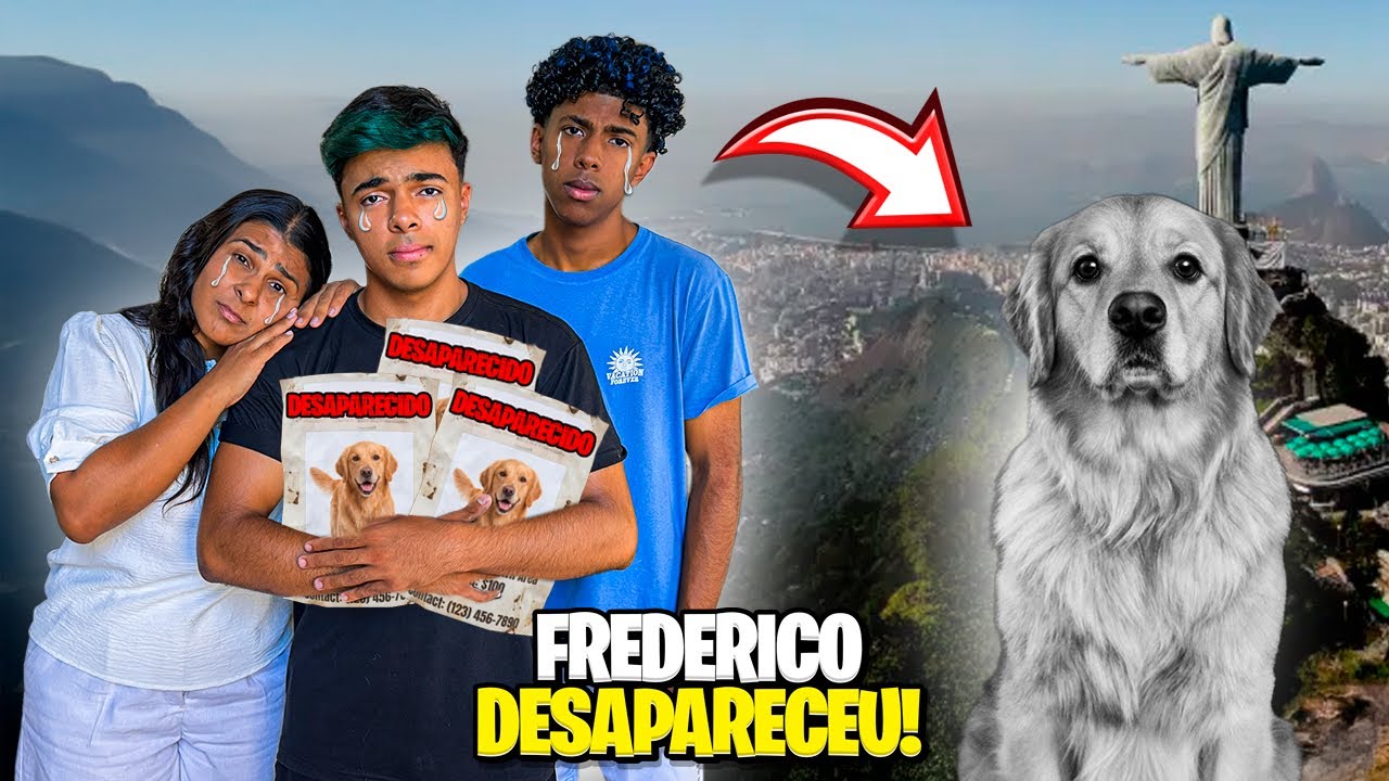 FREDERICO DESAPARECEU NO RIO DE JANEIRO‼️😭 *temos que achá-lo