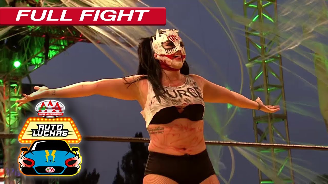 SENSUALIDAD y RUDEZA de MIEDO: HIEDRA y MARAVILLA en Auto Luchas AAA | FULL FIGHT | Lucha Libre AAA