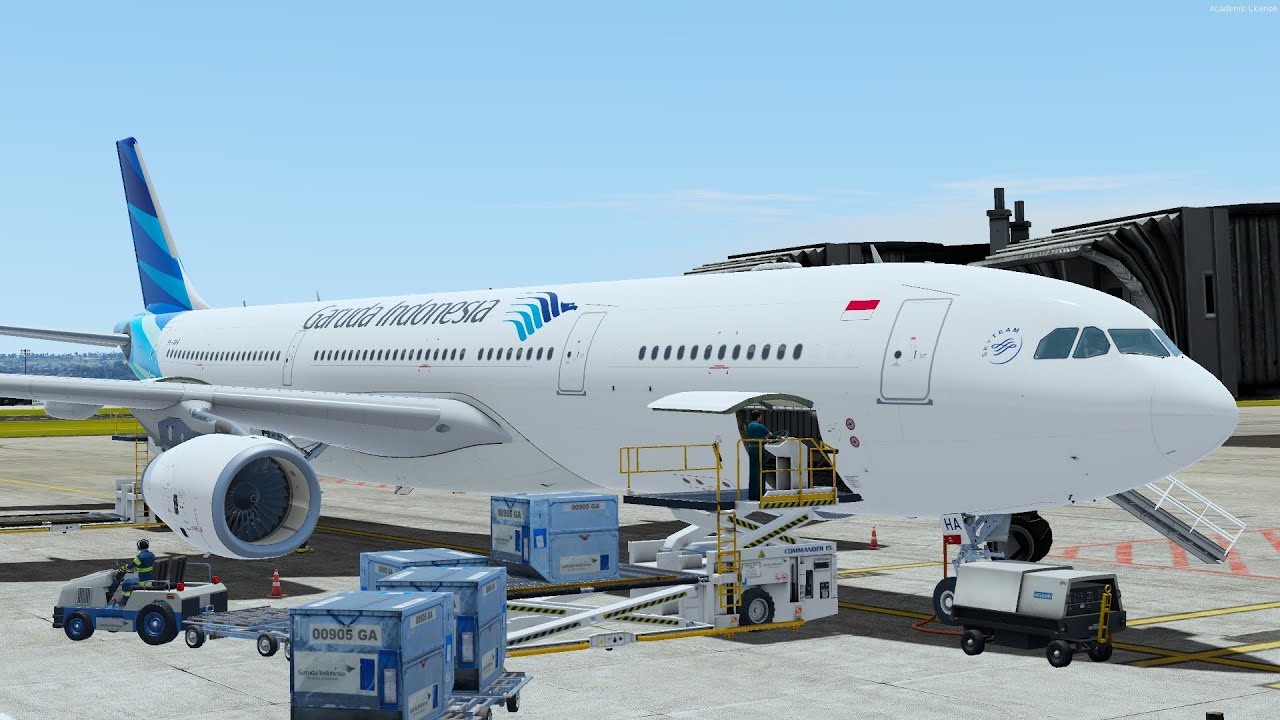 Garuda Indonesia Airbus A330 Bali - Manado [P3D v5.3 Indonesia]