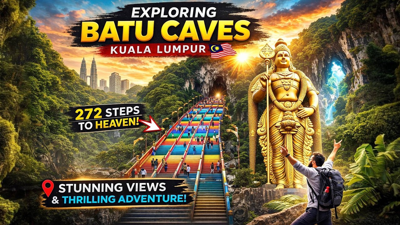 First Day in Malaysia 🇲🇾 | Batu Caves Shocked Me 😳 (272 Steps!)