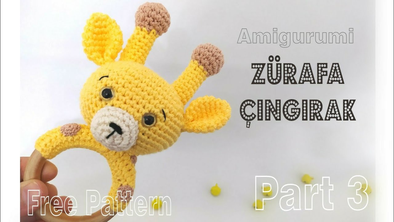 Amigurumi Zürafa Çıngırak Yapımı Part 3 #amigurumirattle #diy #amigurumiçıngırak