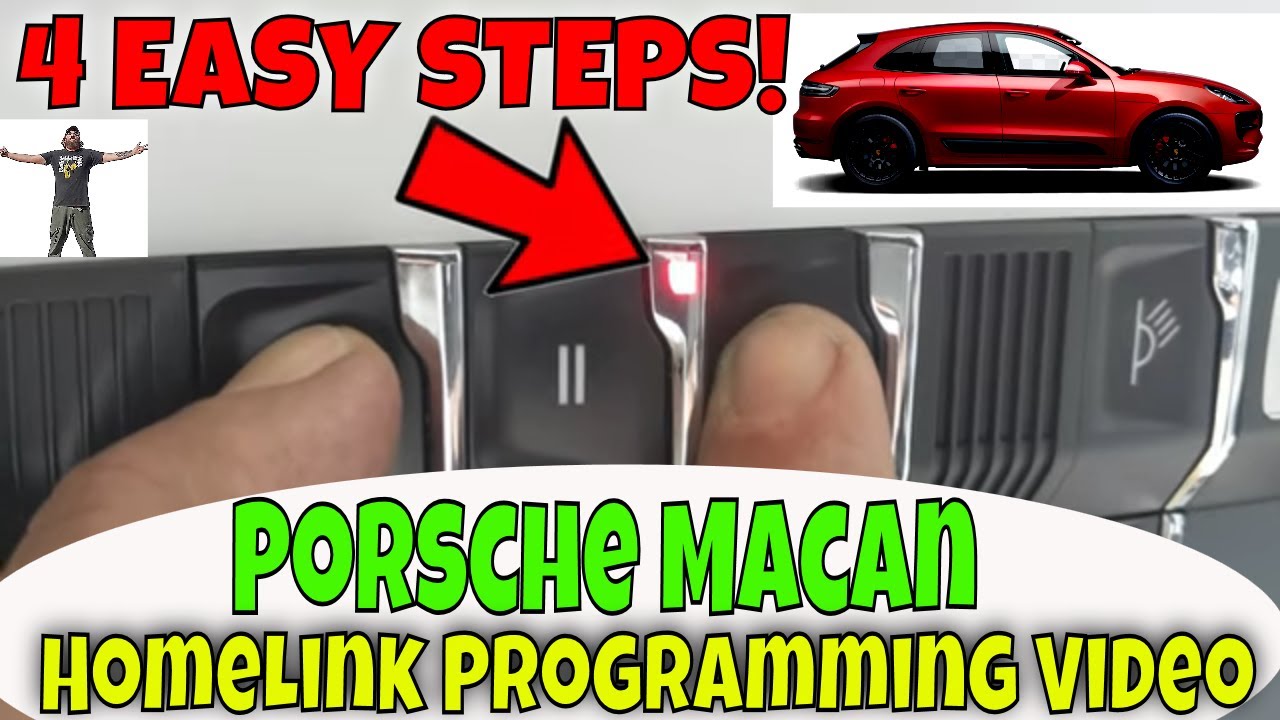 Как запрограммировать Porsche Macan S HomeLink на открытие гаражных ворот