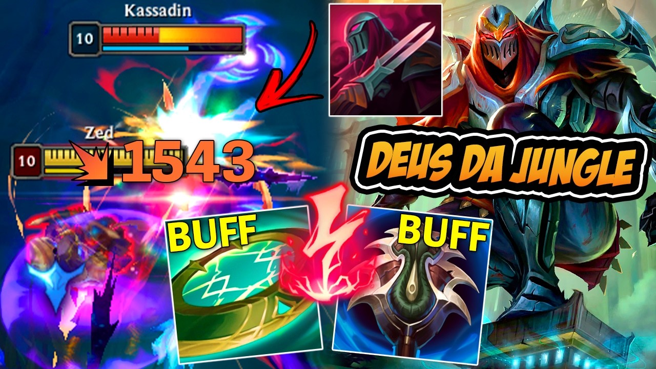 ZED VIROU UM DEUS DA JUNGLE COM O BUFF NESSES ITENS DE LETALIDADE