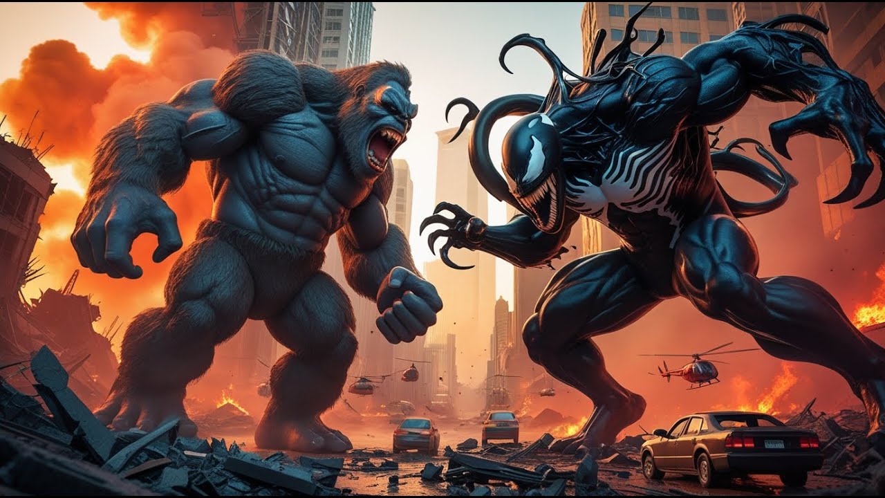City Shattered: King Kong's Devastating War Against Venom |KING KONG VS MONSTER