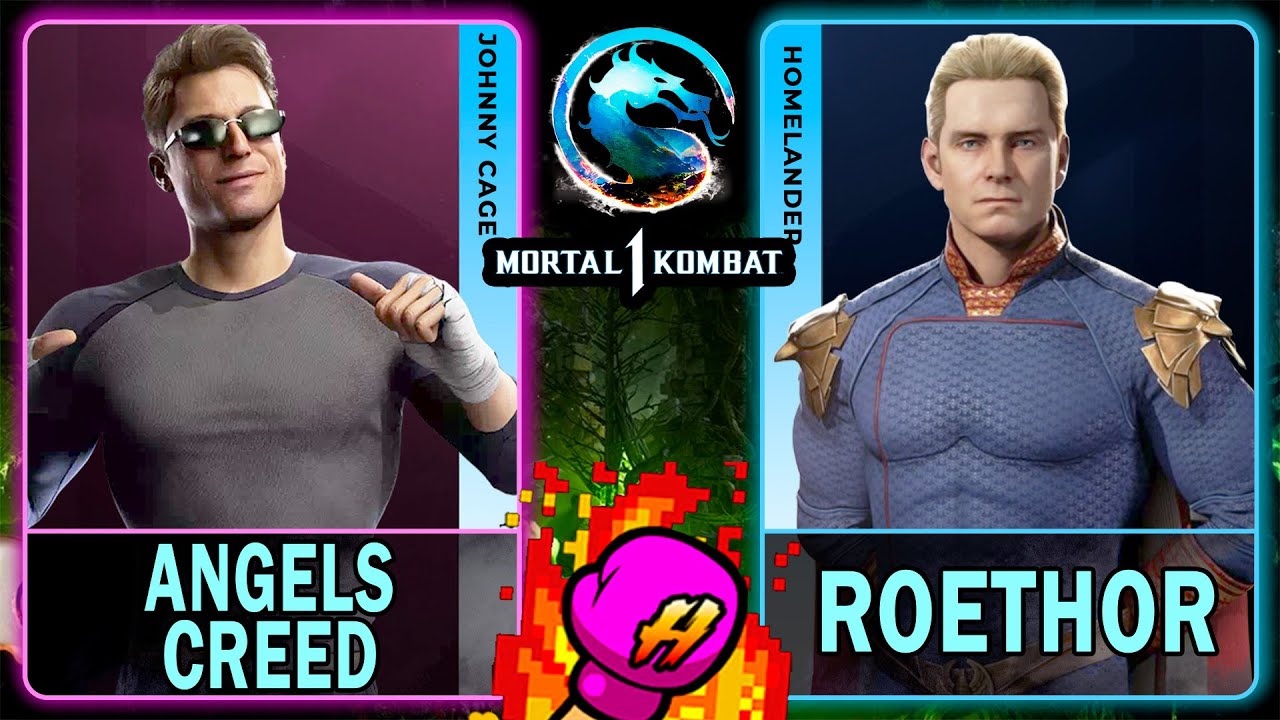 MK1 Angels Creed (JOHNNY CAGE) VS Roethor (HOMELANDER)🥊Mortal Kombat 1🥊4K 60ᶠᵖˢ