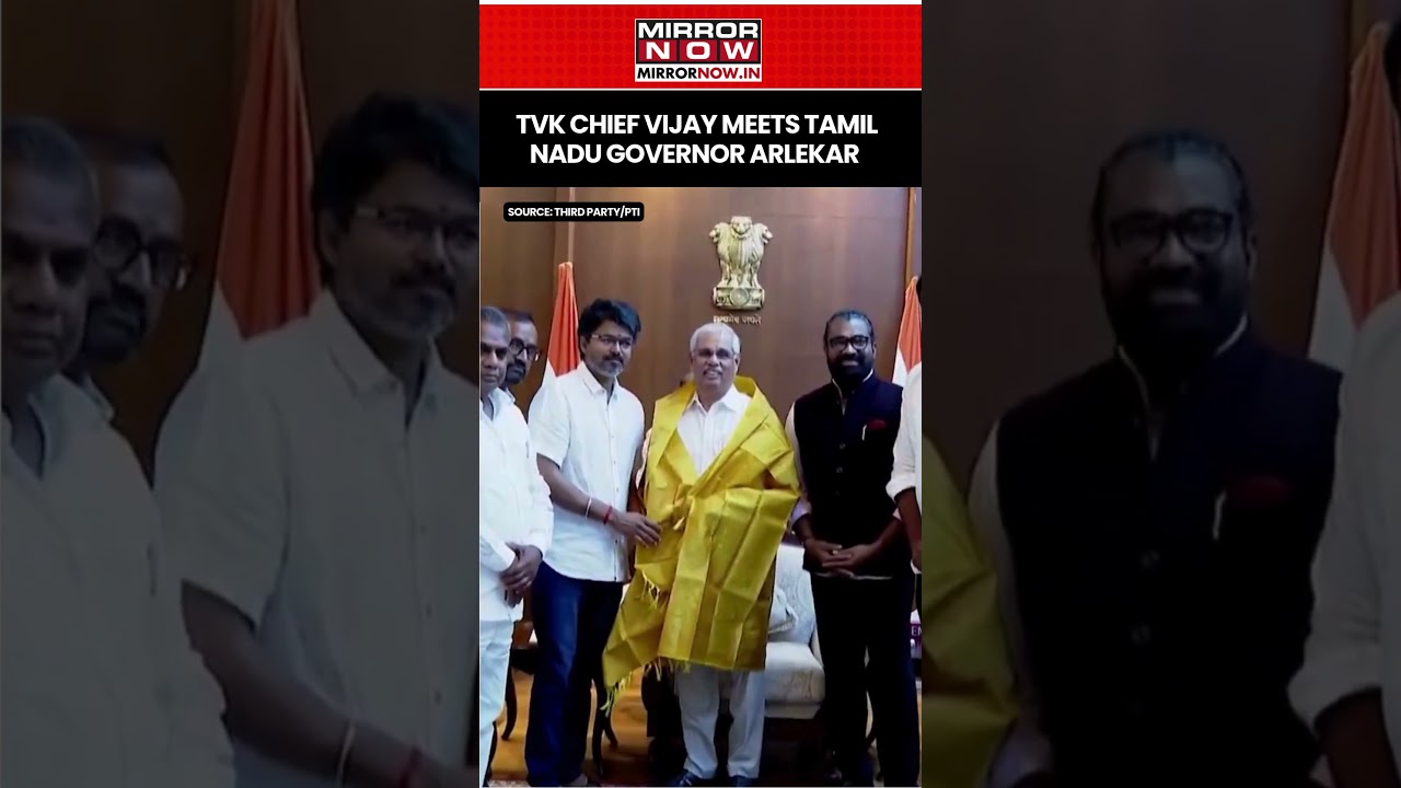TVK Chief Vijay Meets Tamil Nadu Governor Arlekar, Stakes Claim To Form Government #shorts