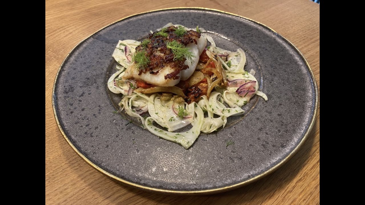 Flambierter Fenchel mit Kabeljau -  Stefan Marquard @ Home 