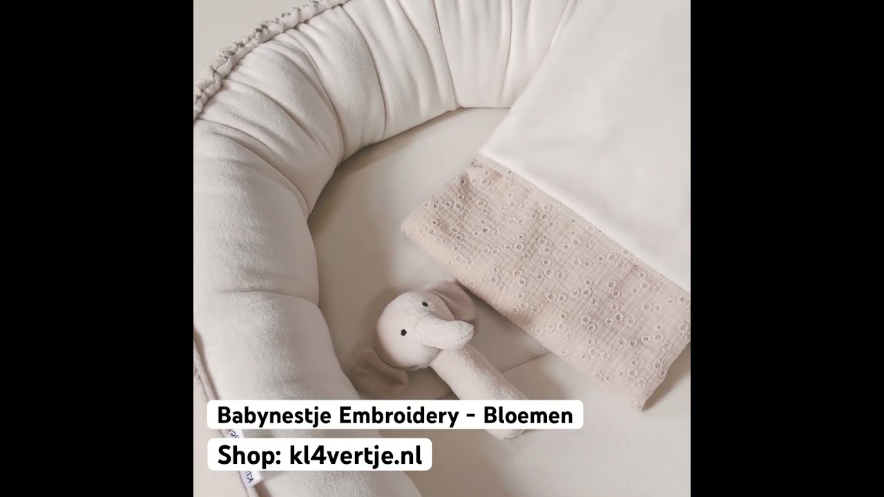 Babynestje Embroidery bloemen | Kl4vertje babyproducten