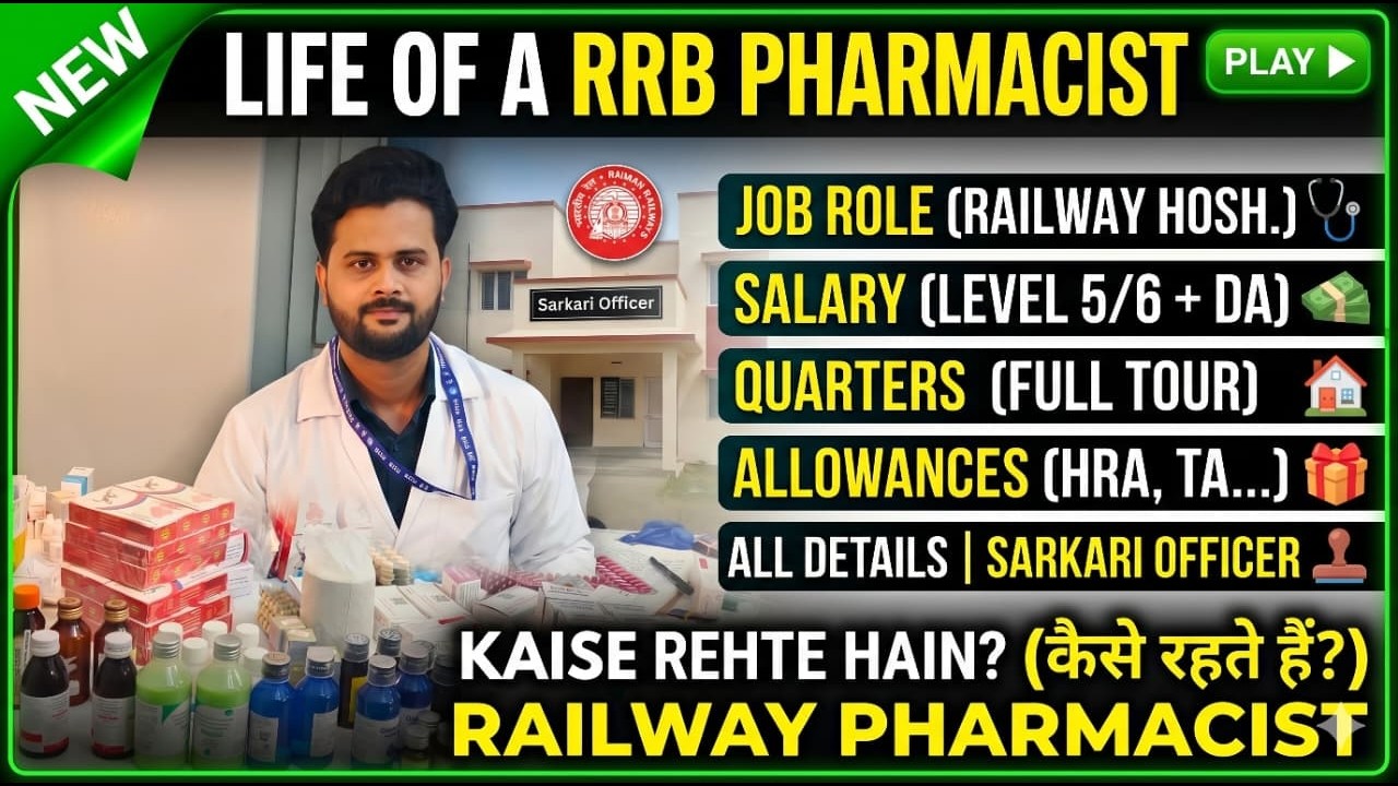 RRB Pharmacist Salary 2026 Complete Details | HRA, TA, DA, Quarters, In-Hand Salary & Promotion