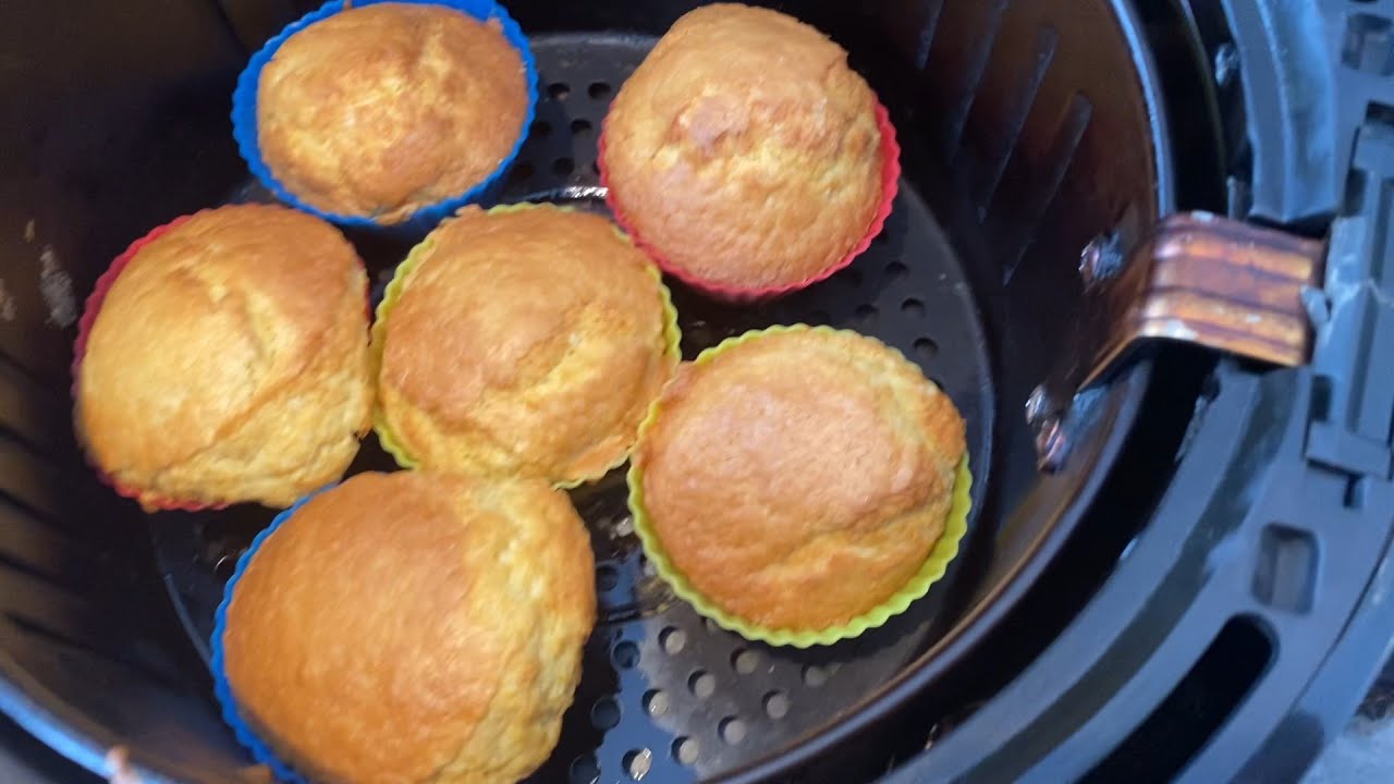Air Fryer Corn Muffins From Boxed Jiffy Corn Muffin Mix! YOU WILL LOVE THESE MUFFINS! 🌽😋👍
