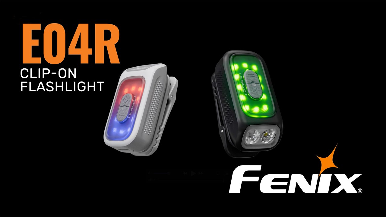 Fenix E04R Clip-On Flashlight - 360&deg; Rotating Clip for Anywhere Hands-Free Lighting