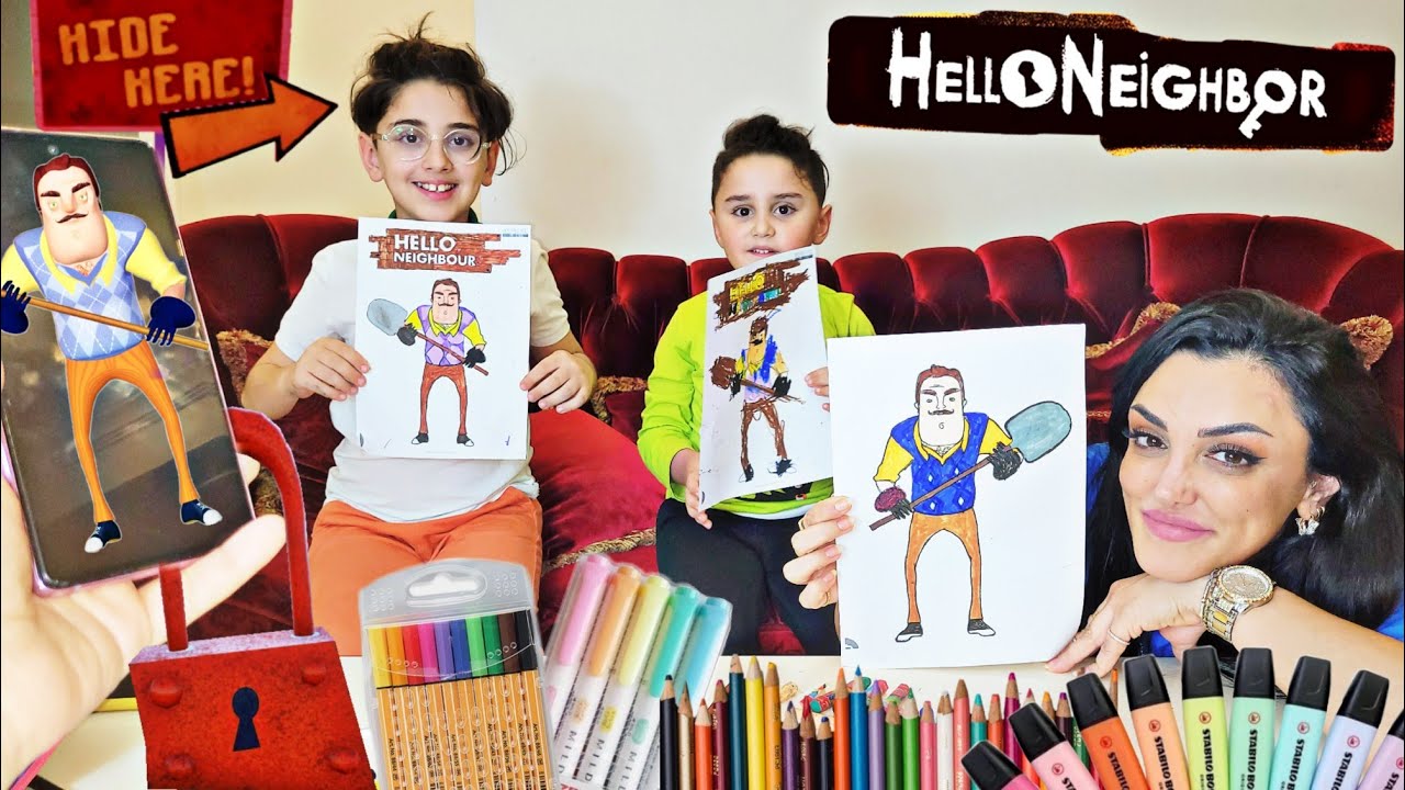 HELLO NEİGHBOR BOYAMA CHALLENGE!!