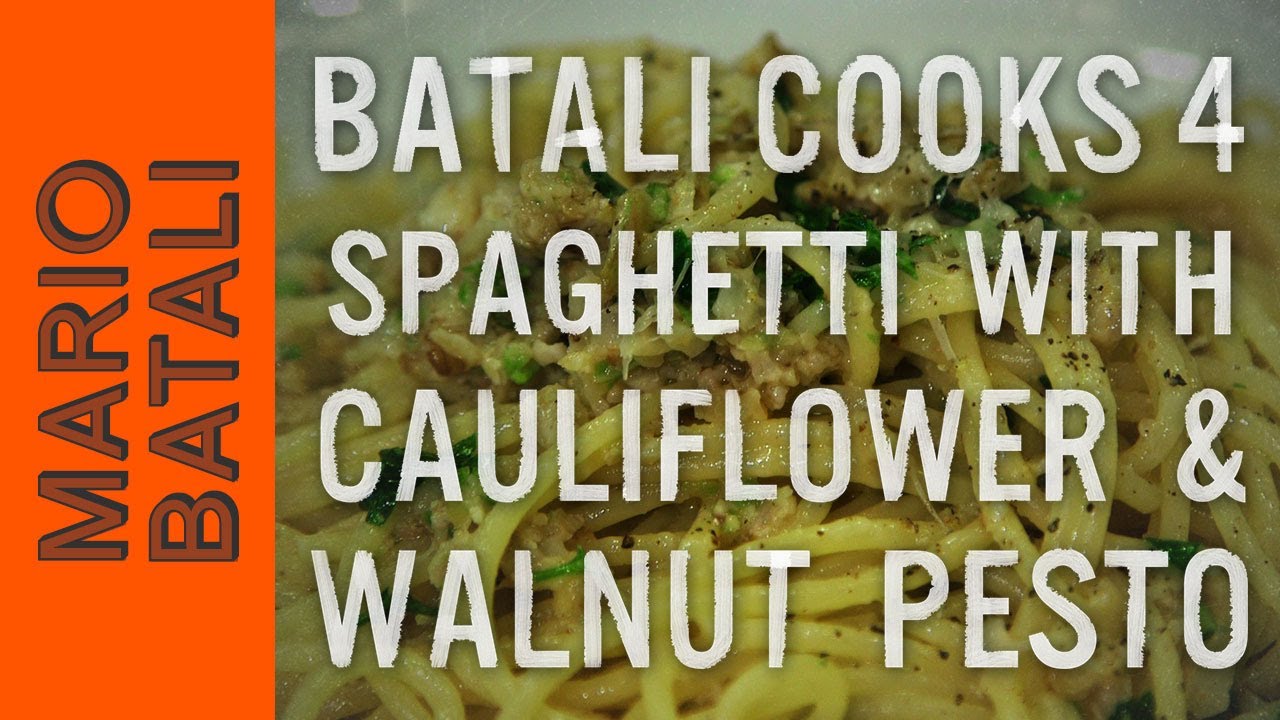 Batali Cooks 4: Cauliflower & Walnut Pesto