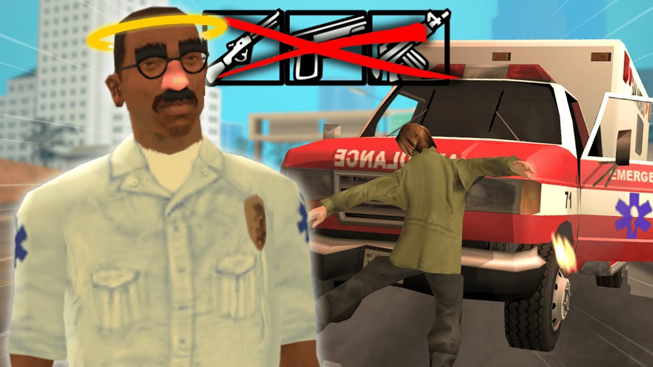 Sendo MÉDICO no GTA SAN ANDREAS SEM MATAR NINGUÉM