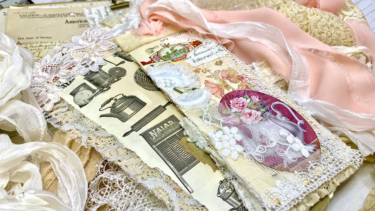 紙もの制作風景♡ジャンクジャーナルに入れたい「タグ」作り✨色々な収納&たくさんの紙を選んで大き目のタグを作ります♪ASMR（作業動画）