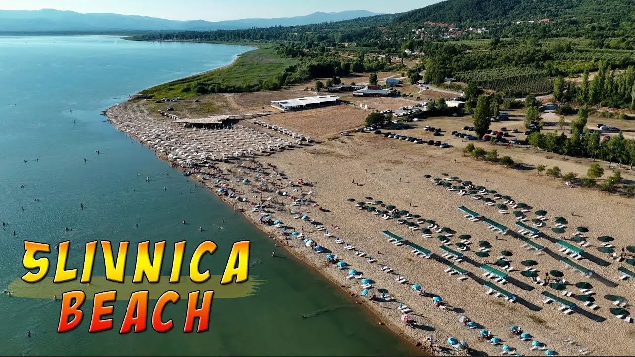 SLIVNICA BEACH, Prespa Lake, Macedonia (Summer 2024) [Drone Video] 【4K】Сливница плажи, Македонија