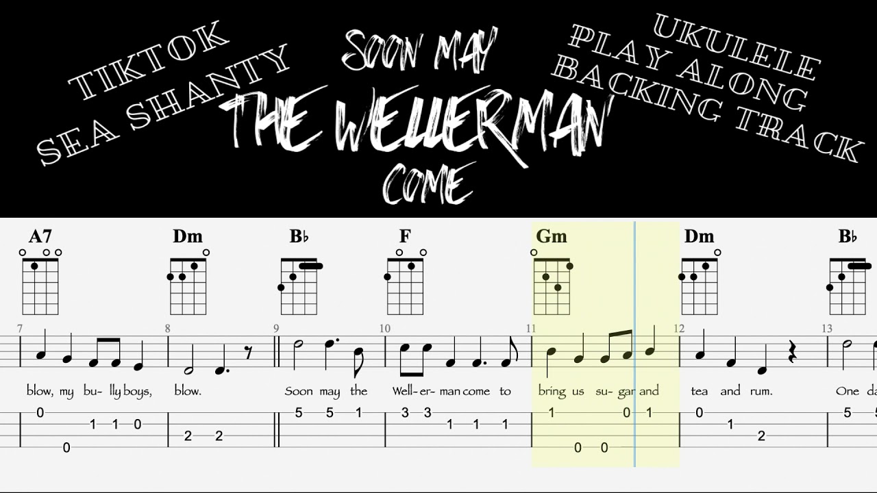 The Wellerman Ukulele Play Along Backing Track
