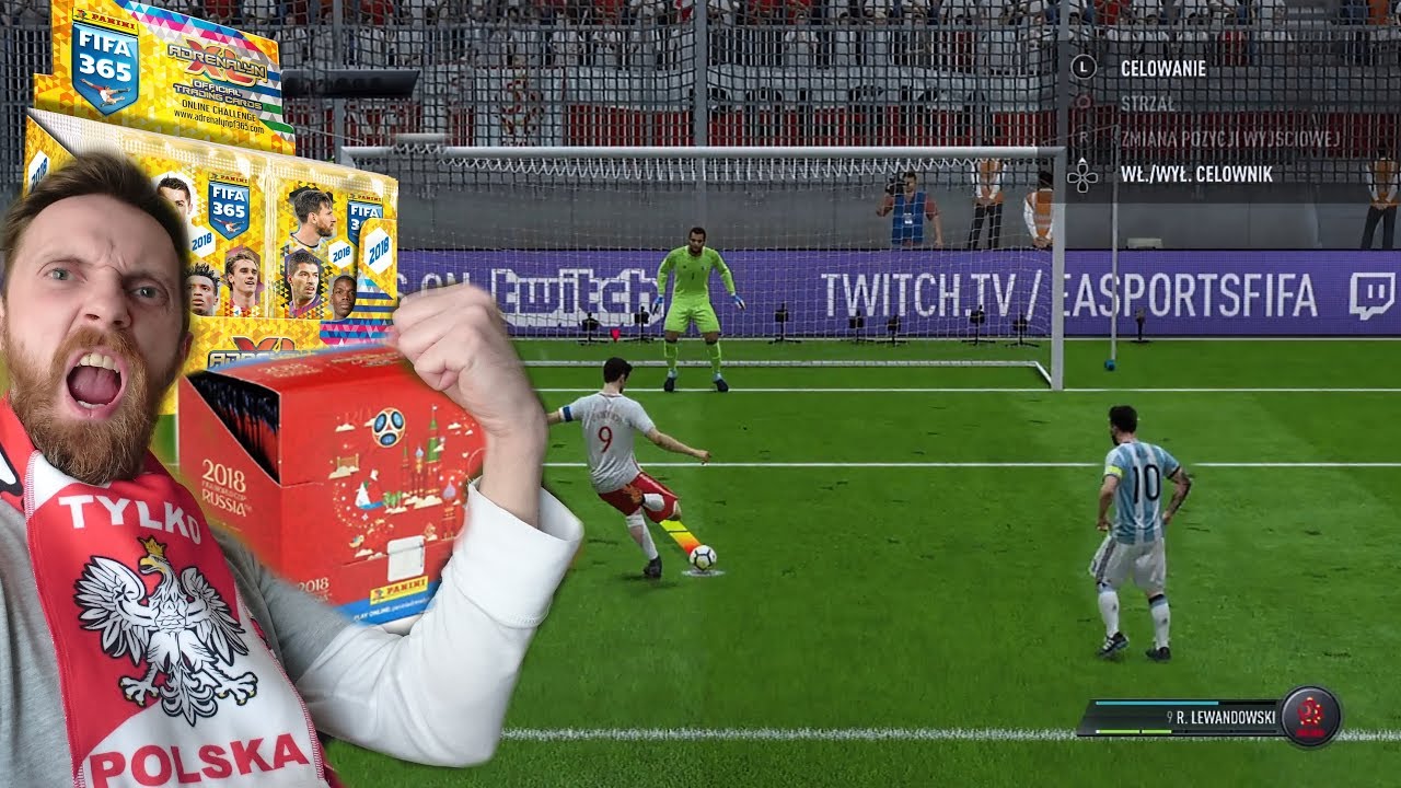 FIFA 18 I KARNE CHALLENGE - POLSKA VS ARGENTYNA ( LEWY vs MESSI ) PANINI FIFA 365 + RUSSIA 2018