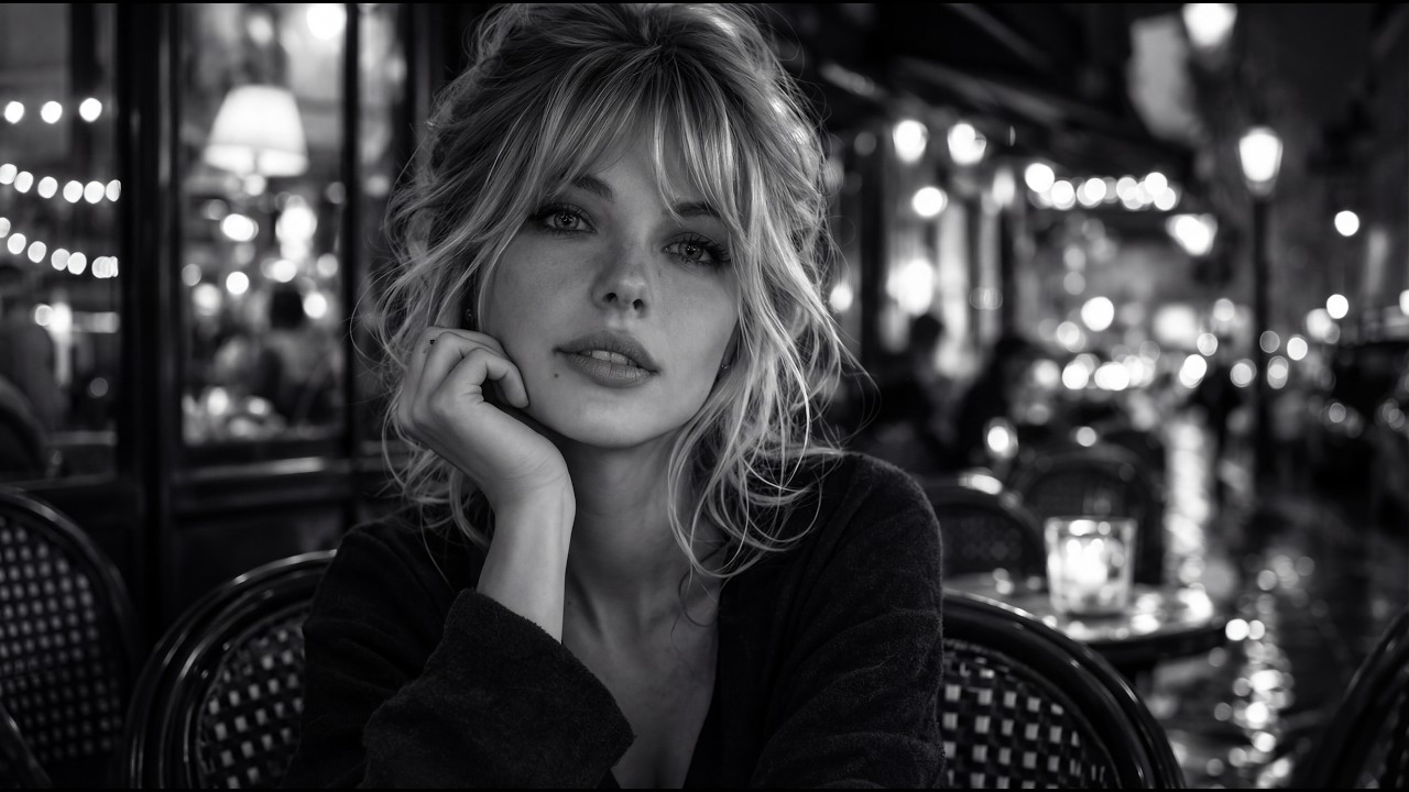 Vintage French Chanson ☕ Paris Café Night | Rainy Evening in Paris