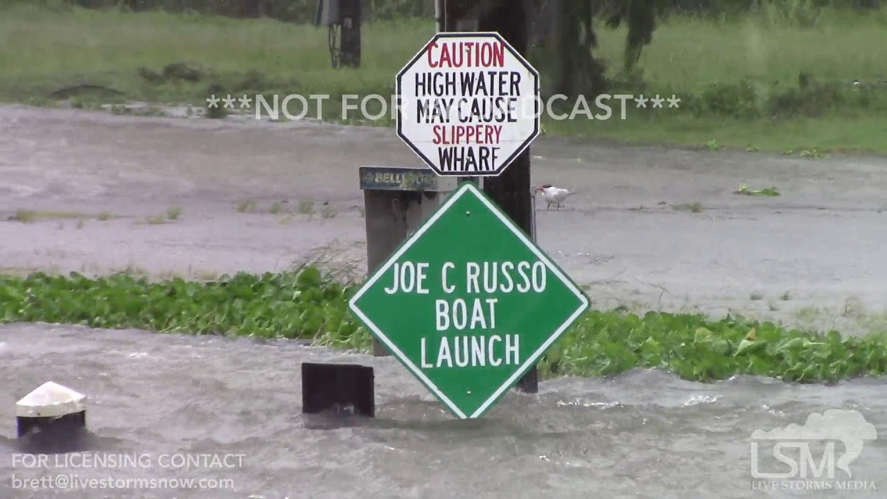 7-13-19 Morgan City, LA - Roads Blocked, Camper Flipped, Major Flooding