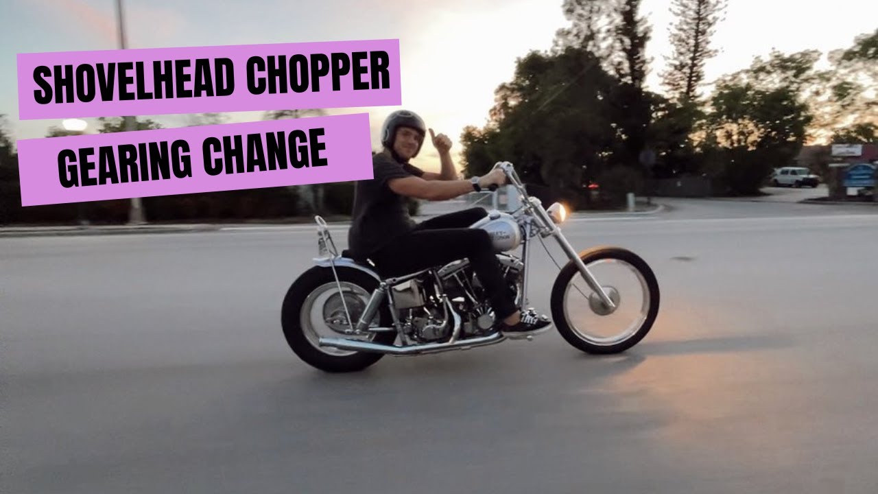 1978 Harley Davidson Shovelhead Chopper Gearing Change & Cruise