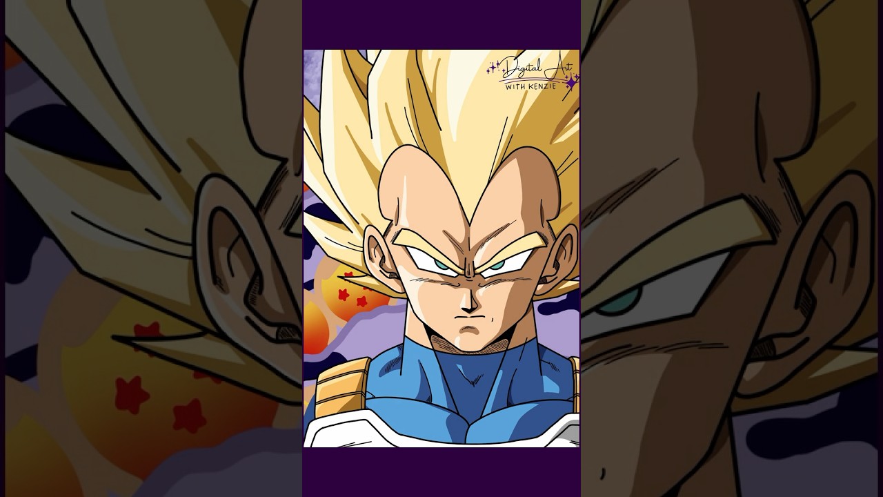 Drawing Vegeta From DBZ in Procreate (Timelapse)