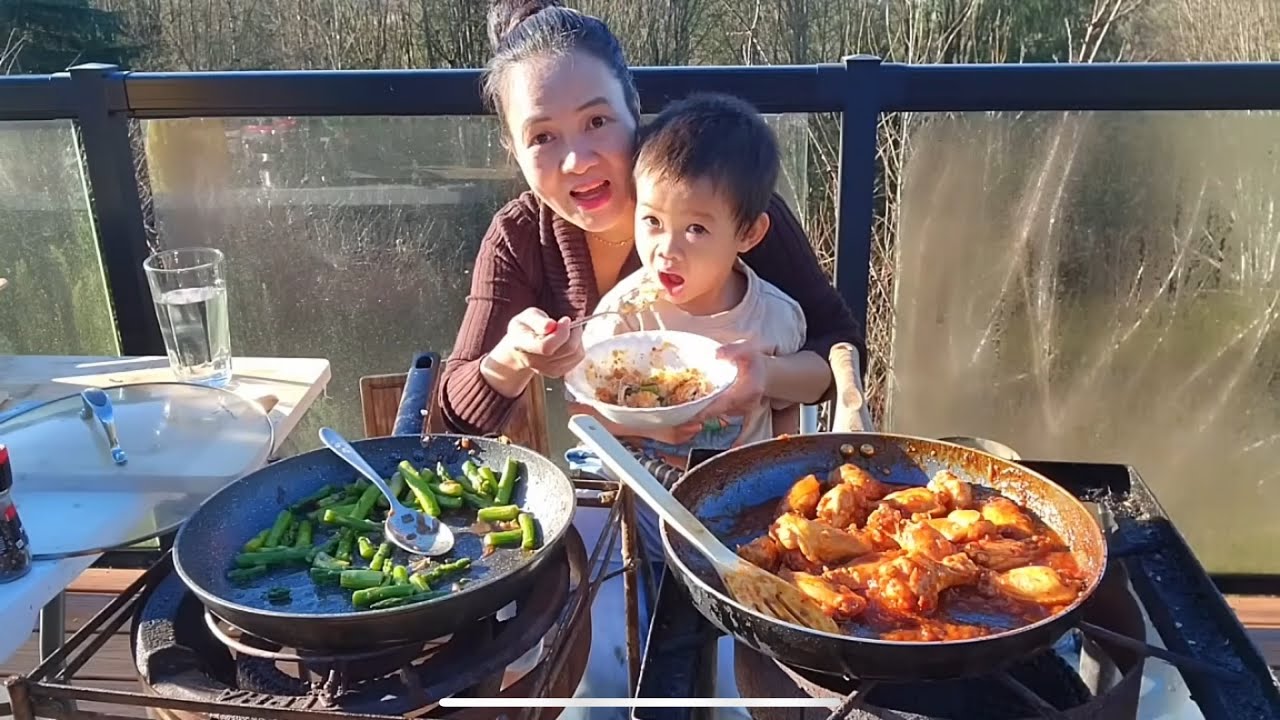 Cách nấu cánh gà kho gừng ngon tuyệt, mang cơm cho ông xã đi làm, măng tây xào tỏi,,Cuộc sống Ở Mỹ. 