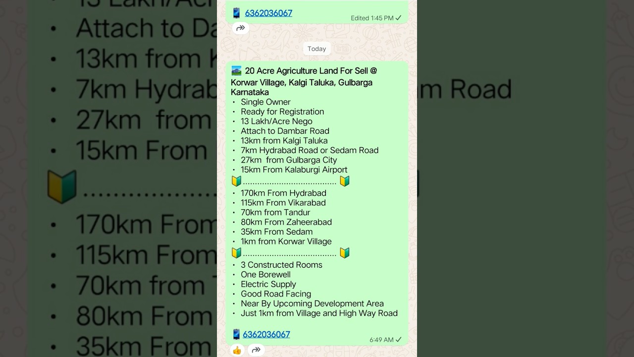 20 Acres Agriculture land For Sell @ Korwar village, kalgi, 