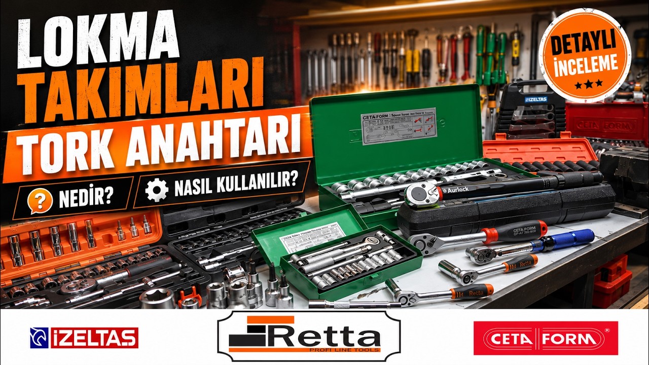 Lokma Takımı Nedir - Tork Anahtarı Nasıl Kullanılır - Lokma anahtar Takımlarında 1/2 1/4 Nedir ?