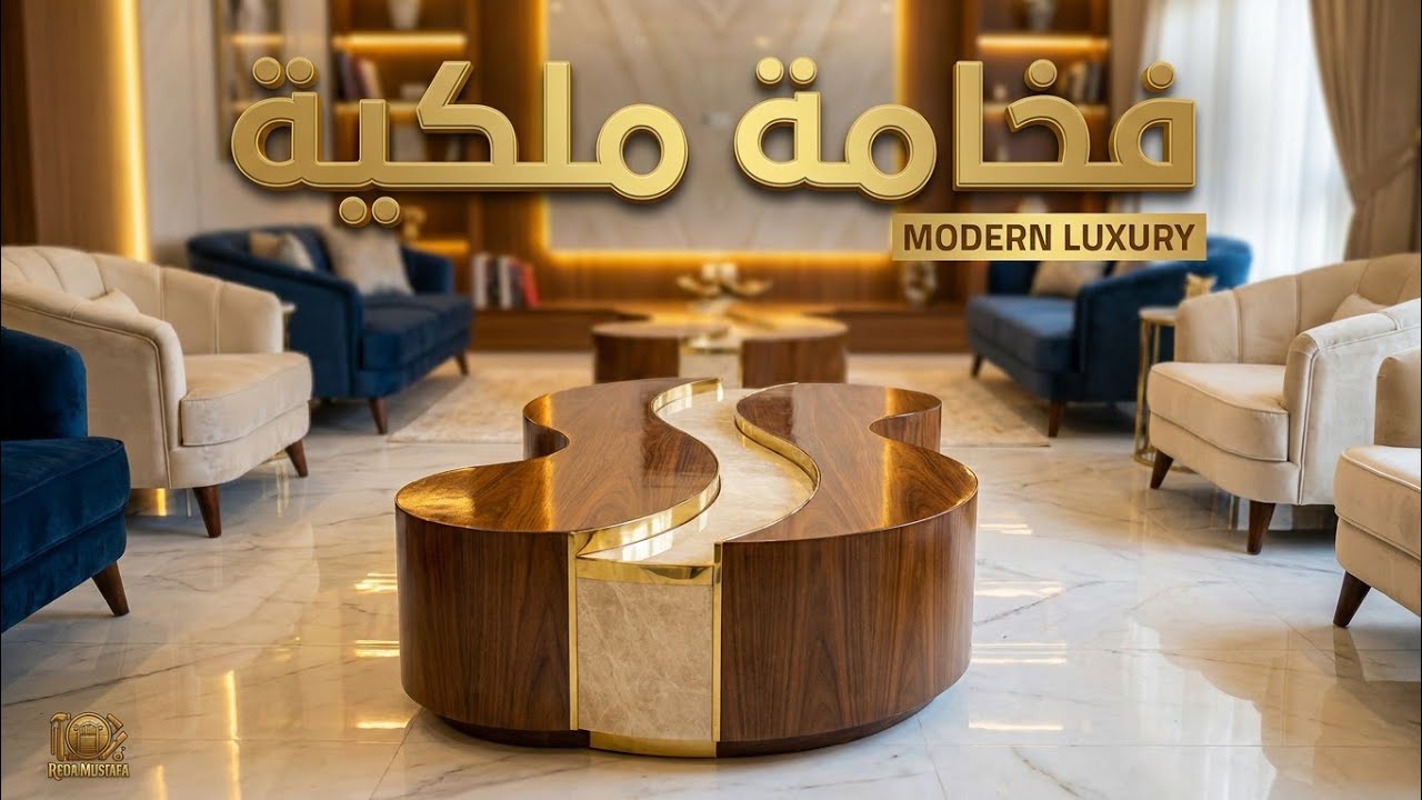 طاولة دوانية فخمة ✨ تصميم راقي يغير شكل الصالون بالكامل!|طاولات خشبية للمجالس 