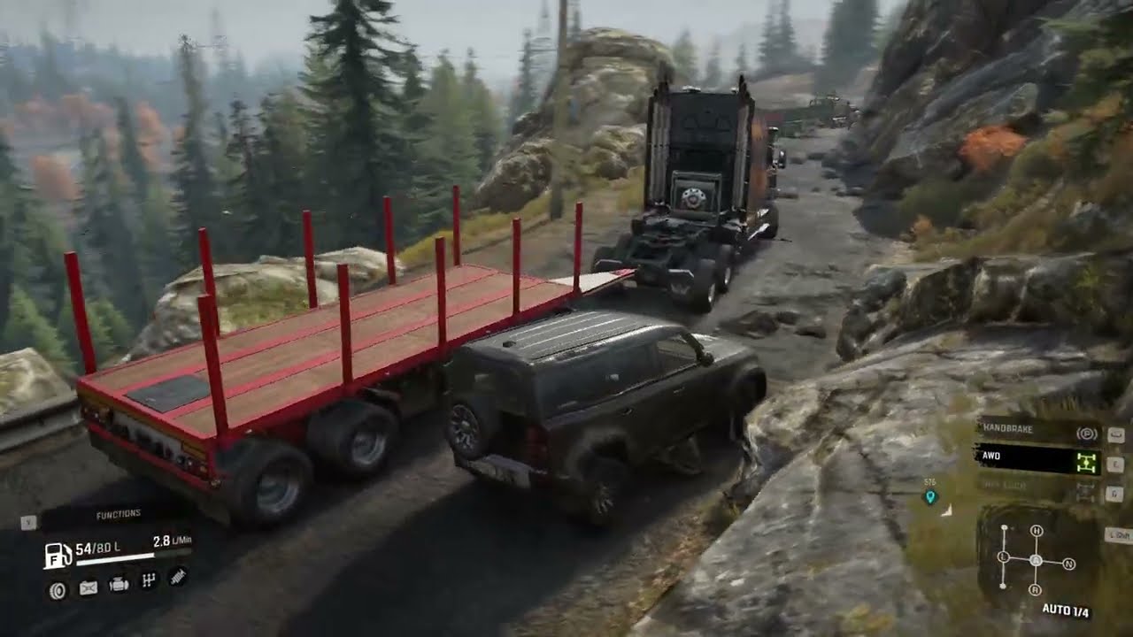 Snow Runner: Going to hills gun point with Land Rover DEFENDER 4X4 | gameplay {UHD}  4K