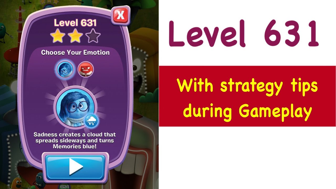 Inside Out Thought Bubbles - Level 631 - Tips and Strategy Gameplay Walkthrough Youtube No Boosters
