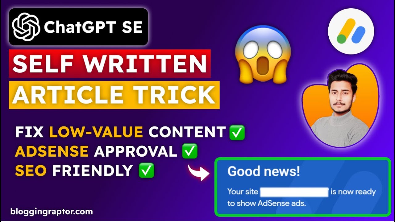 ChatGPT AI Se Self Written Content 😍 Easy Google AdSense Approval ✅